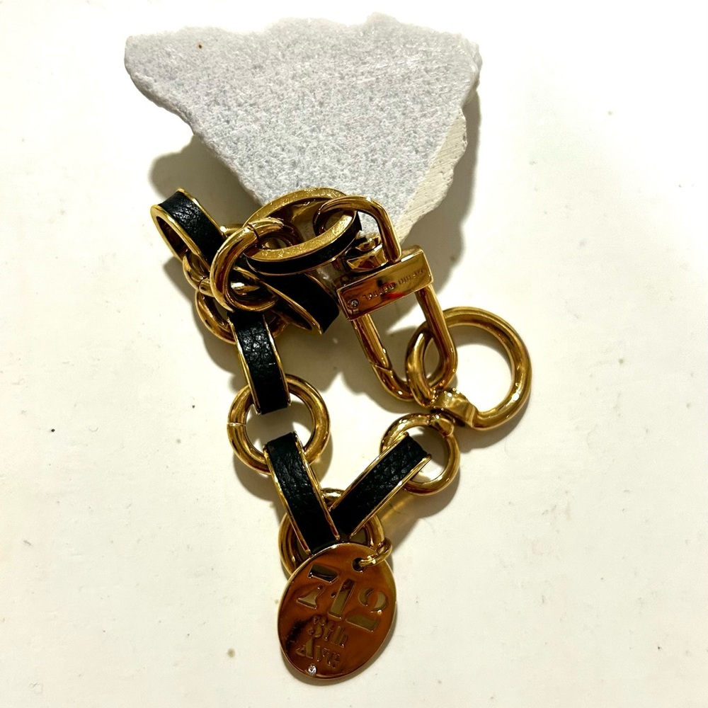 Chunky black and gold lock bracelet